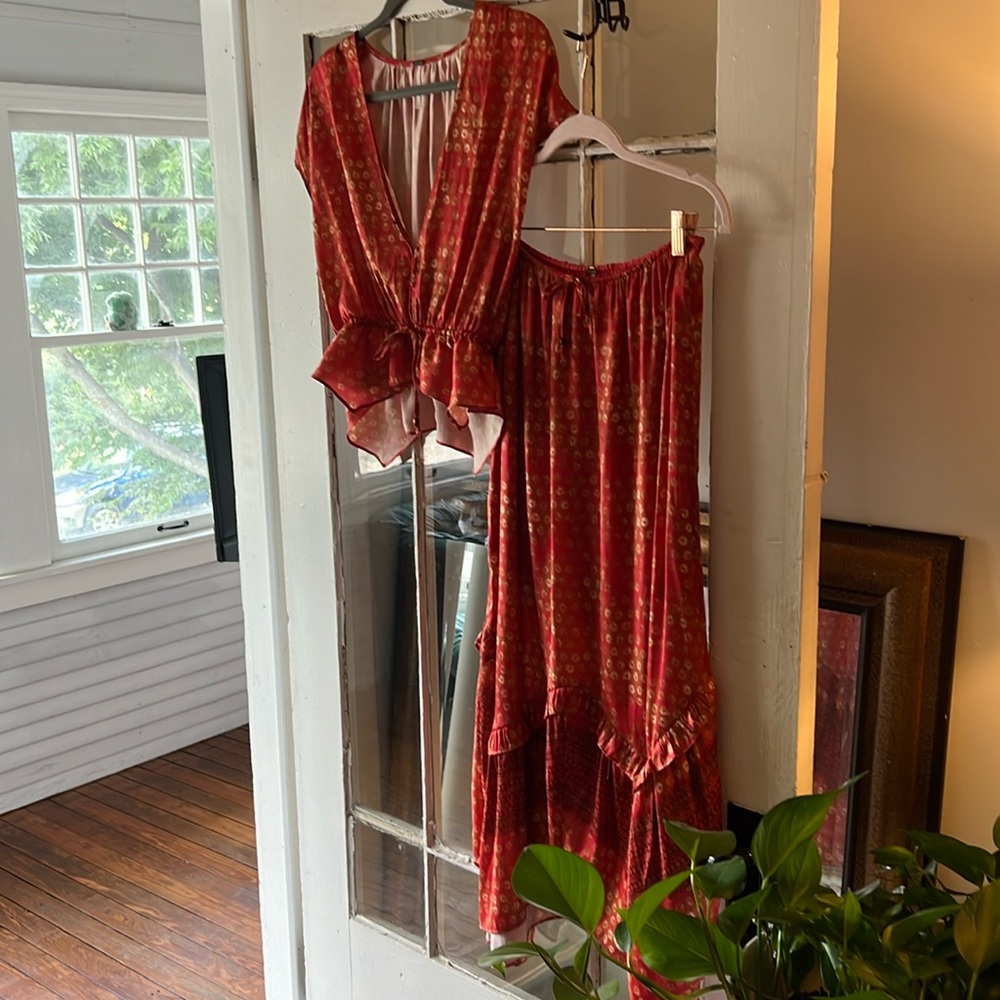 Free People skirt/top set